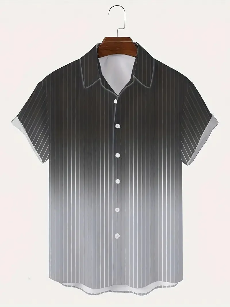 Michael – Gradient Stripe Men’s Short-Sleeve Shirt