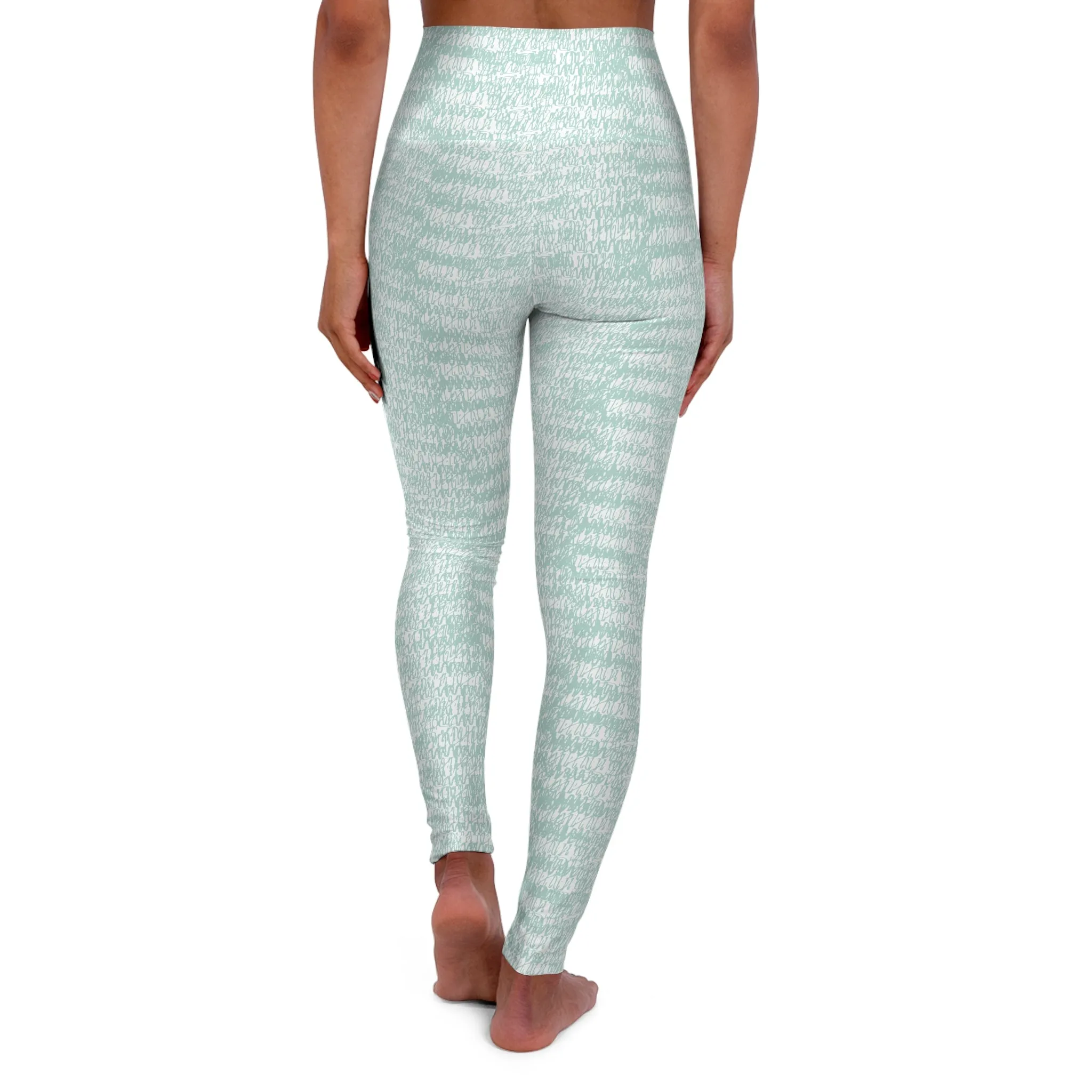 Mint Green High Waisted Yoga Leggings - Comfortable & Stylish Activewear