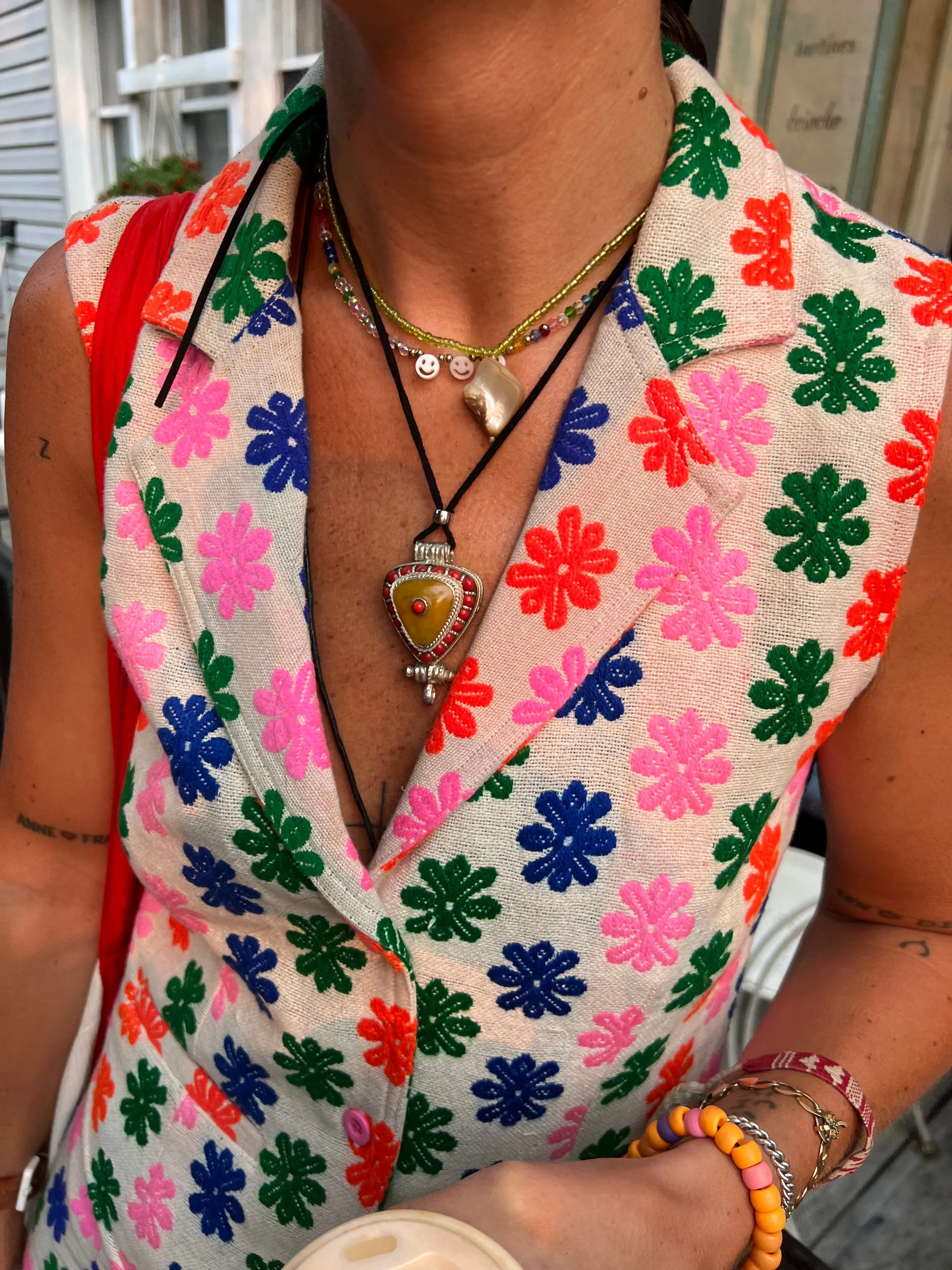 Multi Flower Waistcoat