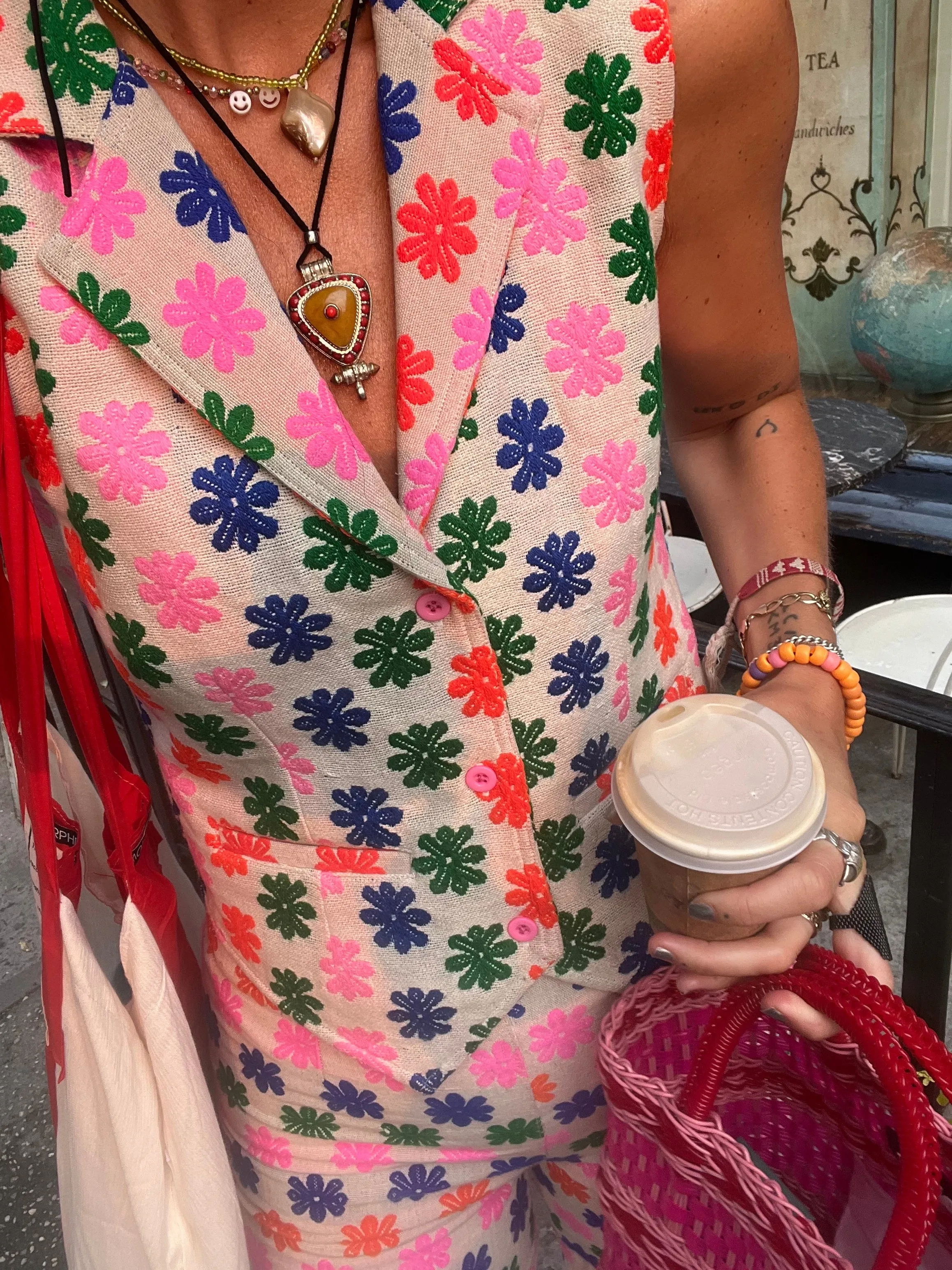 Multi Flower Waistcoat