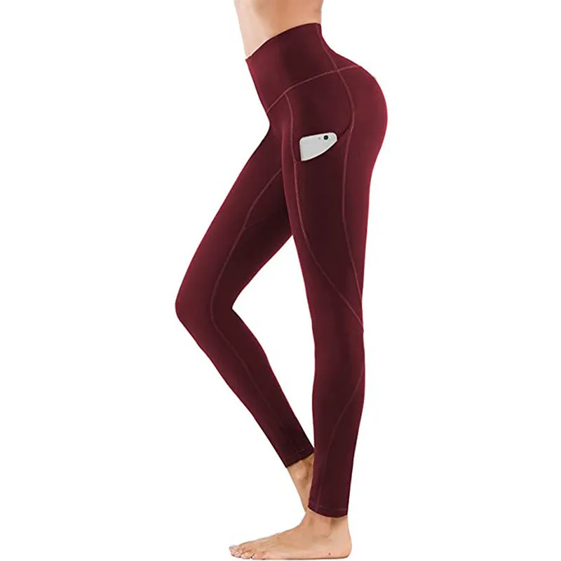 New ZABRI Sexy Yoga  Fitness Sports Solid Sports Female Running High Waist Yoga Tight Sports Pants