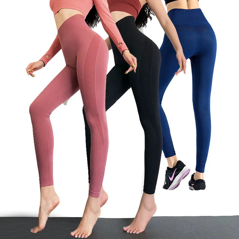 New ZABRI Sexy Yoga  Fitness Sports Solid Sports Female Running High Waist Yoga Tight Sports Pants