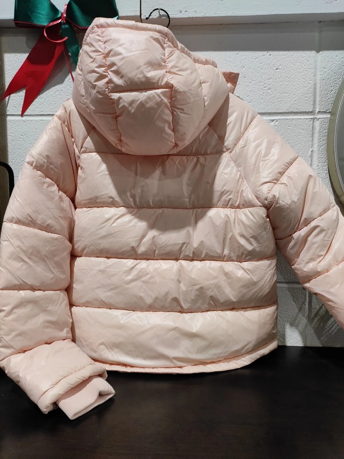 No Boundaries Women's Cropped Puffer Jacket