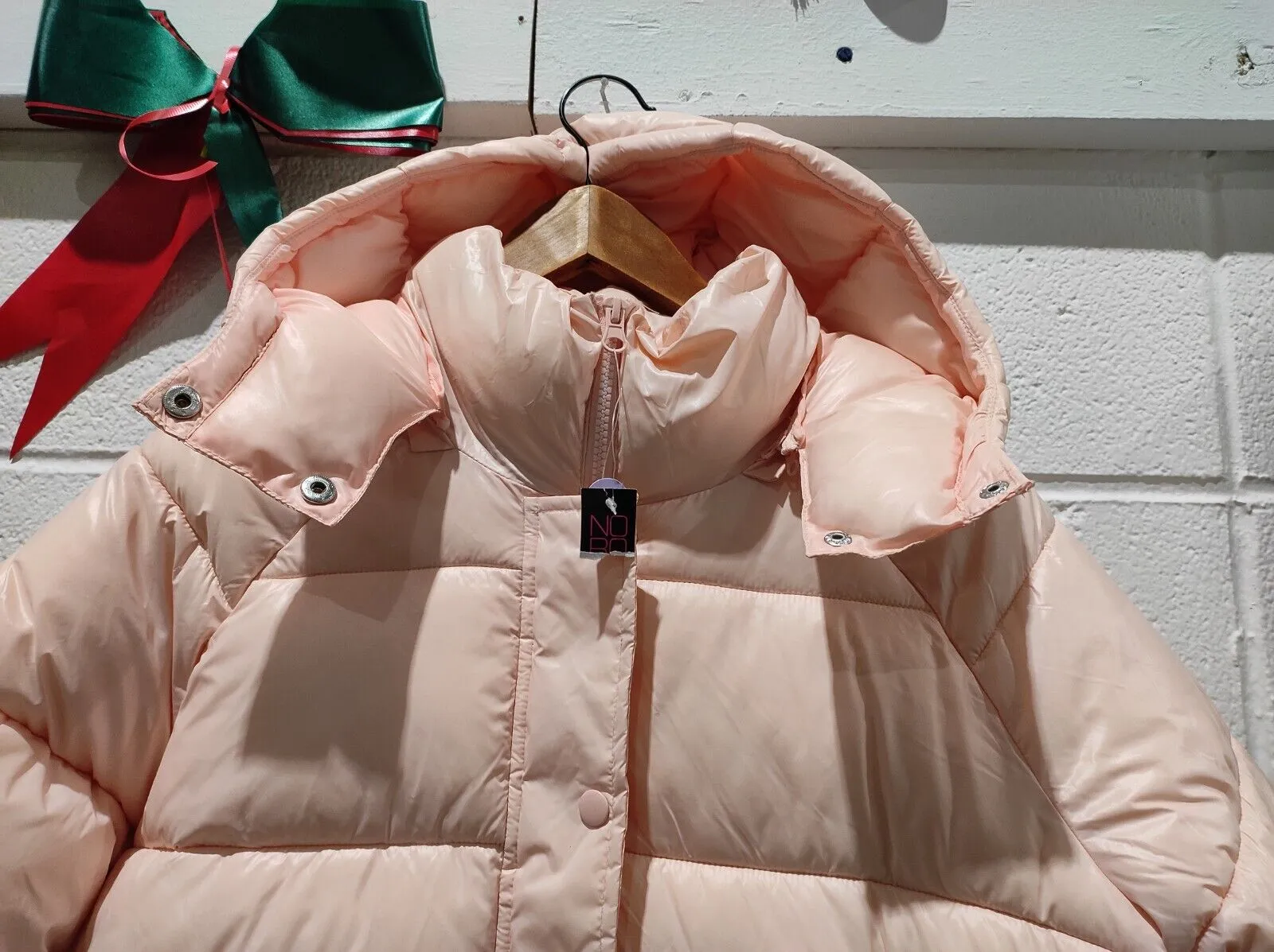 No Boundaries Women's Cropped Puffer Jacket