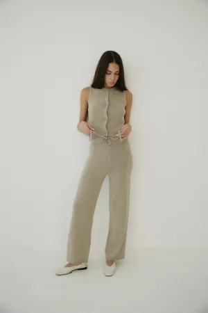 ONA TAUPE KNIT PANTS