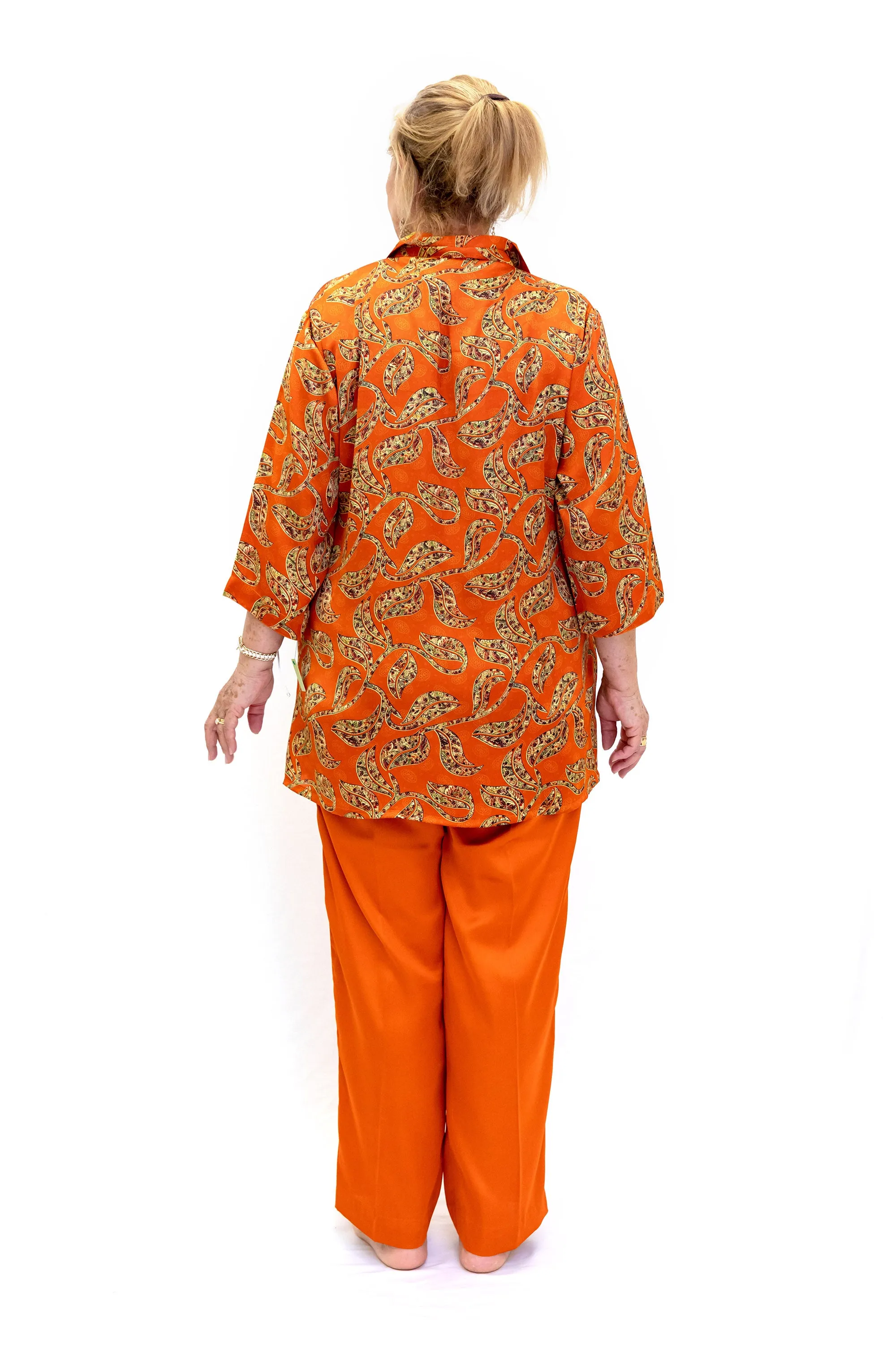 Orange Silk Salwar Kameez - Suit