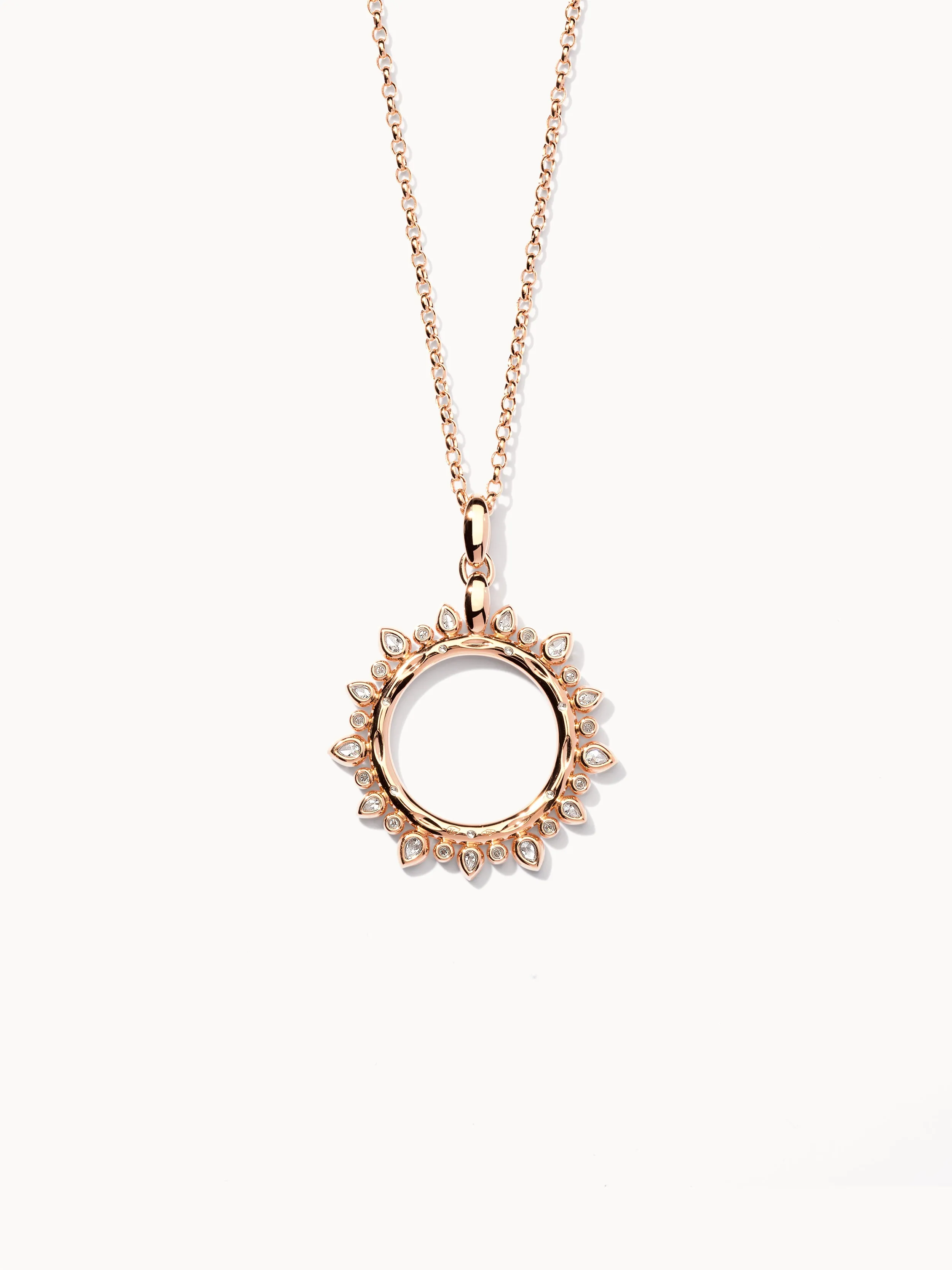 Pendant GYPSY 'Classic' Sun large with Diamonds