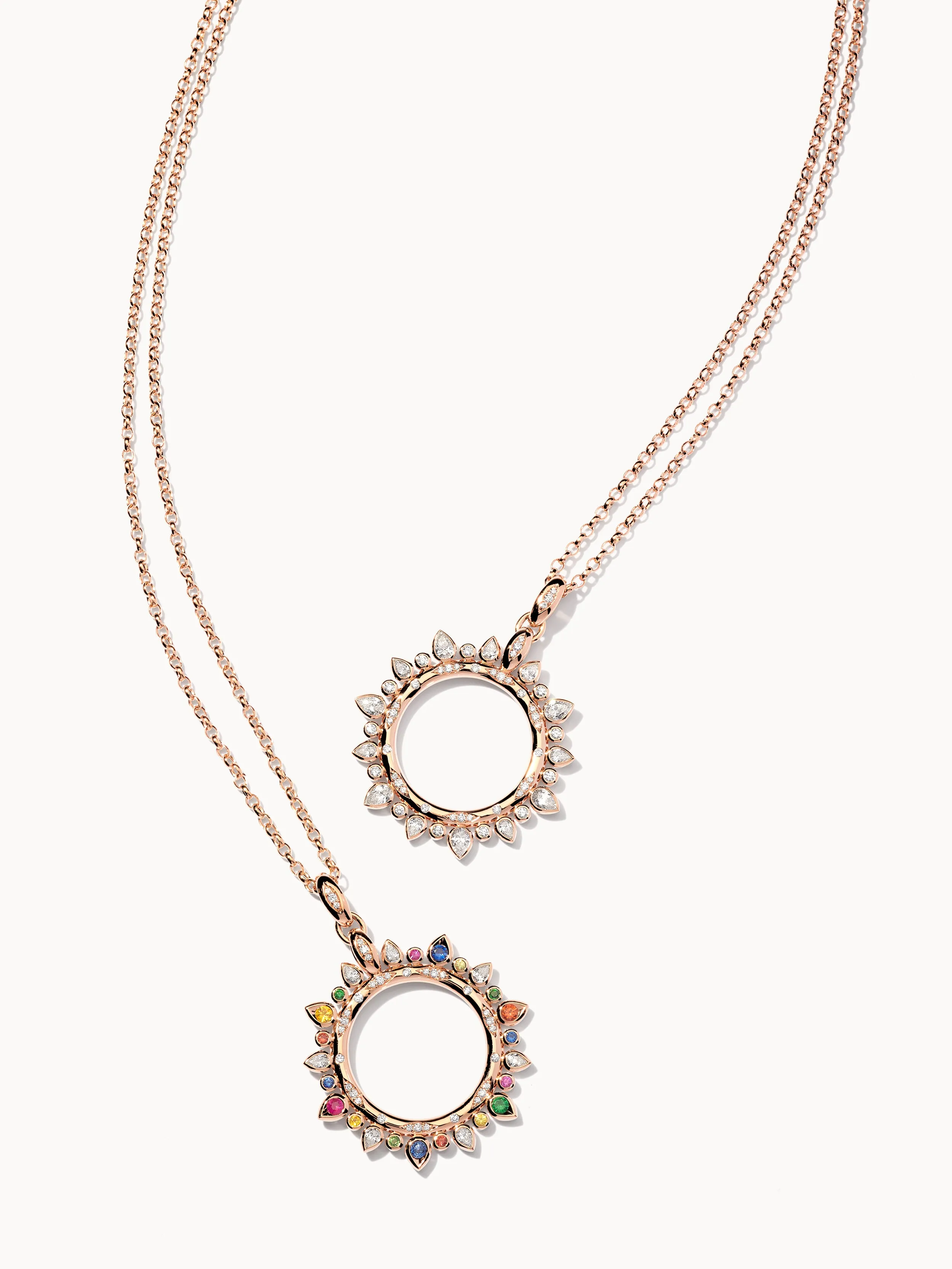Pendant GYPSY 'Classic' Sun large with Diamonds