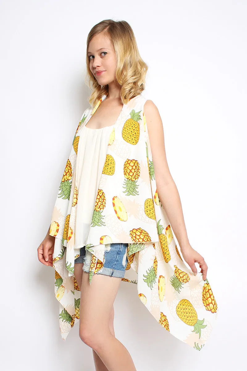 Pineapple Print Vest