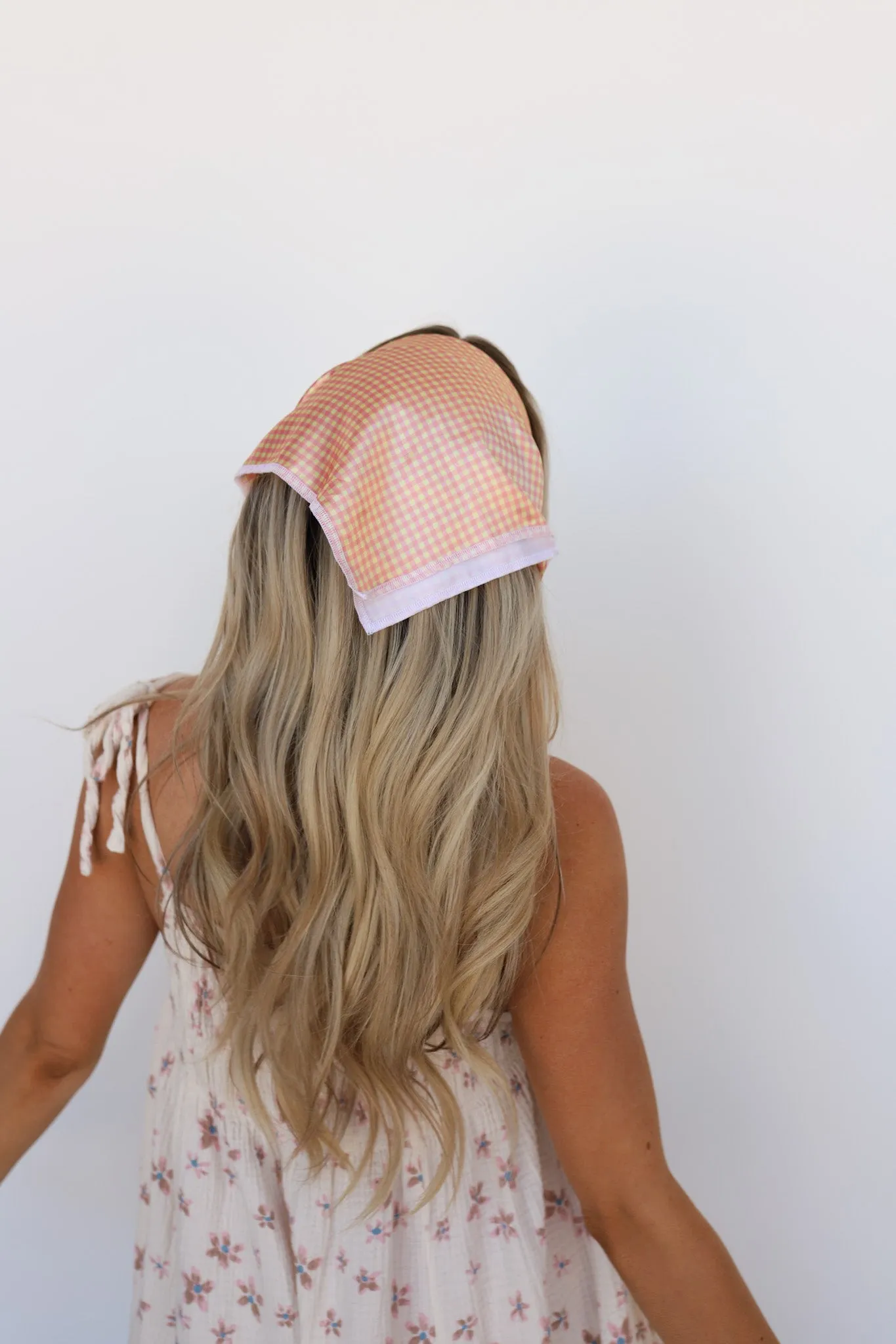 PINK PLAID BANDANA