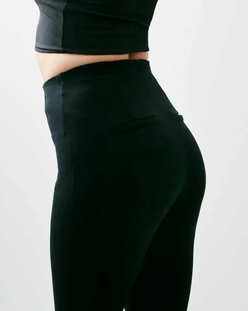 Ponte Micro Flare Pant (Classic Black)