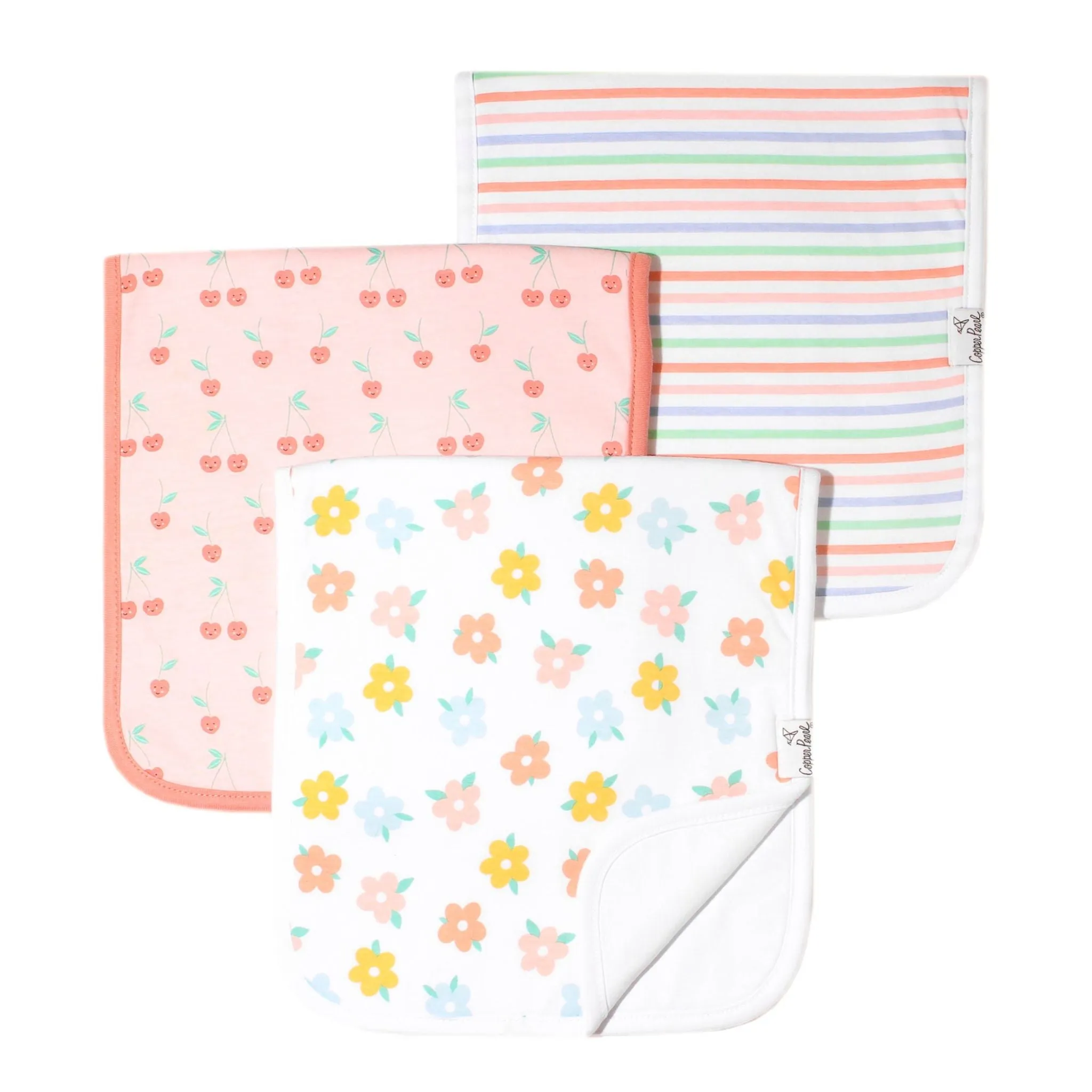 Premium Burp Cloths - Cheery