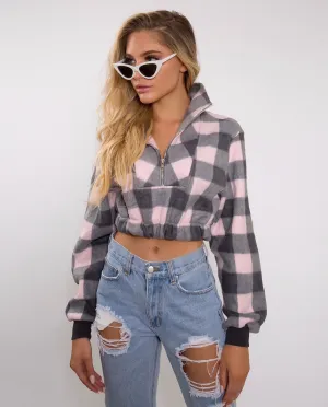 Pretty In Pink Cropped Flannel