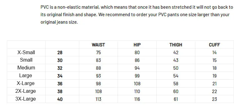 PVC Full Zip Pants