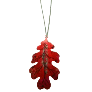 Red Oak Leaf Ornament