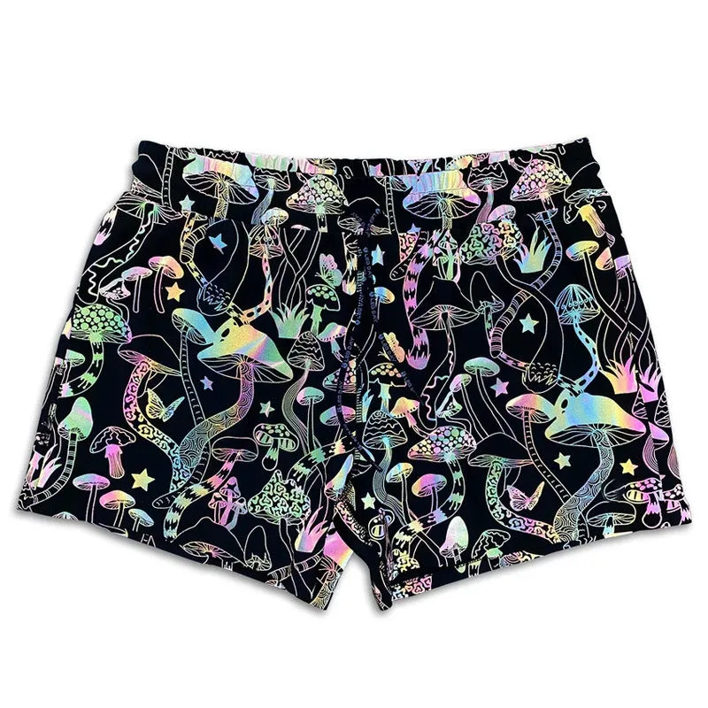 Reflective Shorts Men's Glow-In-The-Dark Jogging Yoga Pants