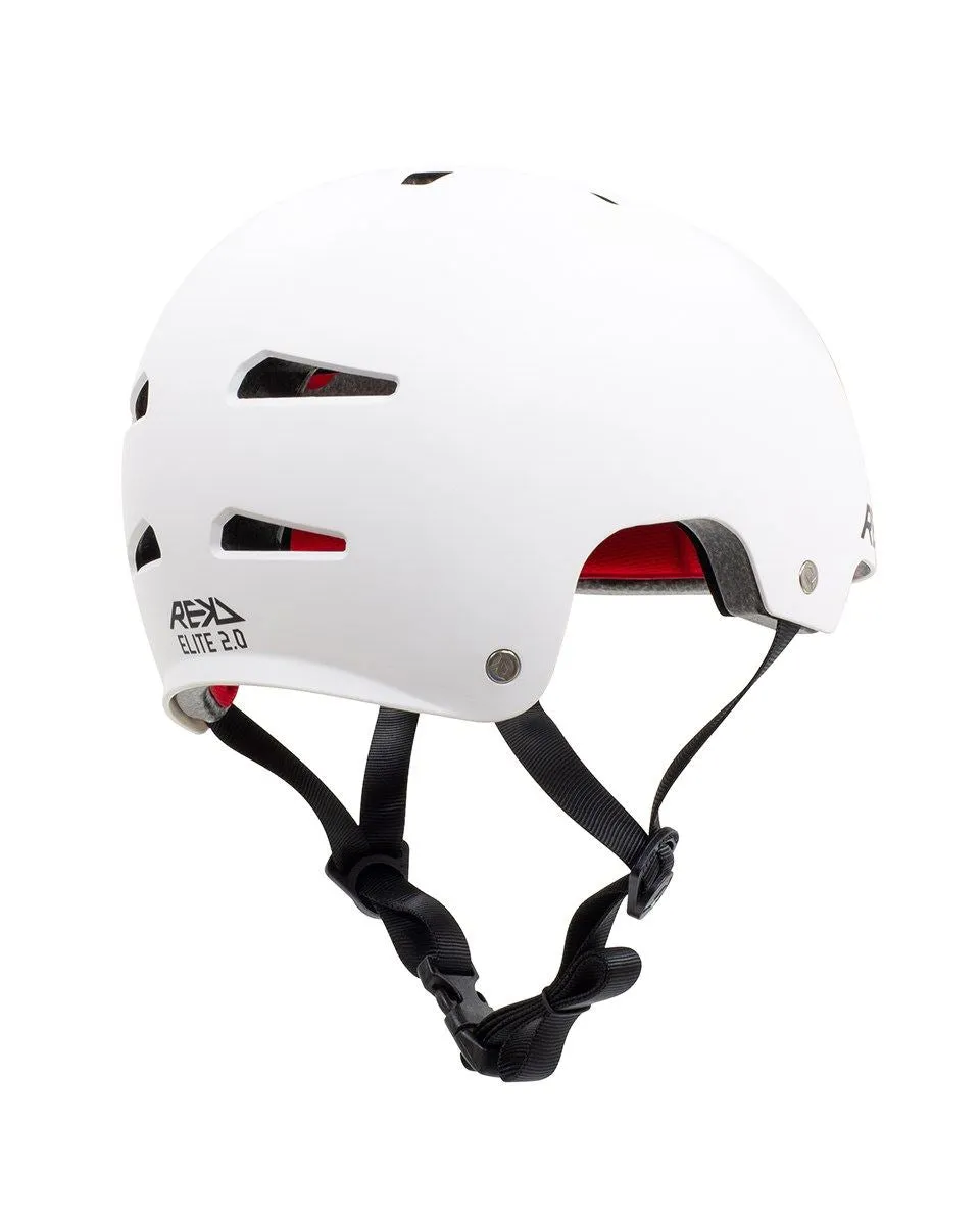 REKD Elite 2.0 Skateboard Skate Scooter BMX Helmet - White