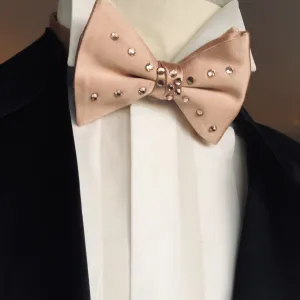 Rose Gold Bow Tie with Swarovski Crystals
