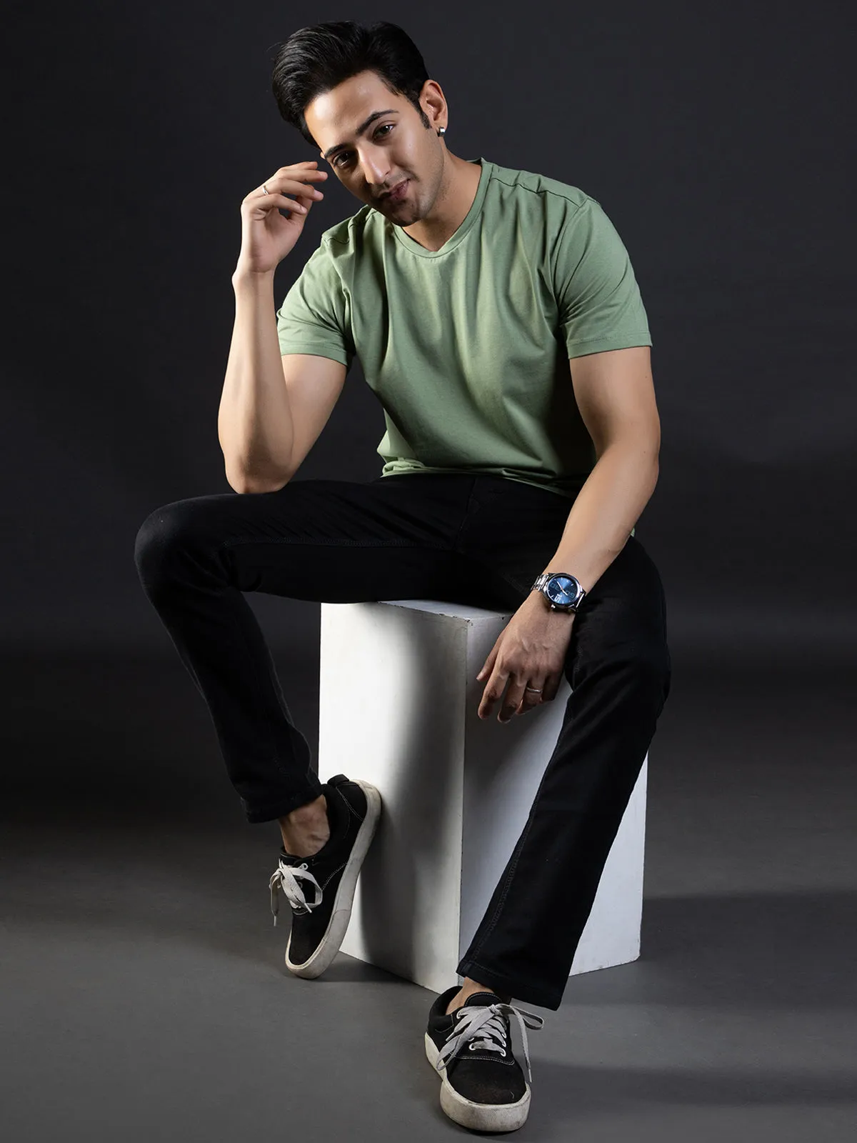 Sage green  | ACTION series | Sports t shirt for Men
