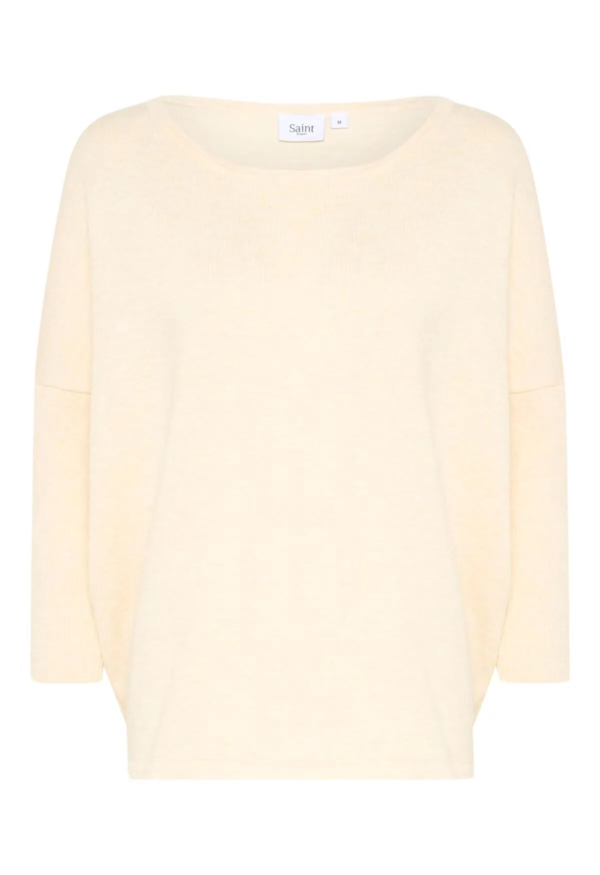 Saint Tropez Mila R-Neck Pullover Babys Breath Melange
