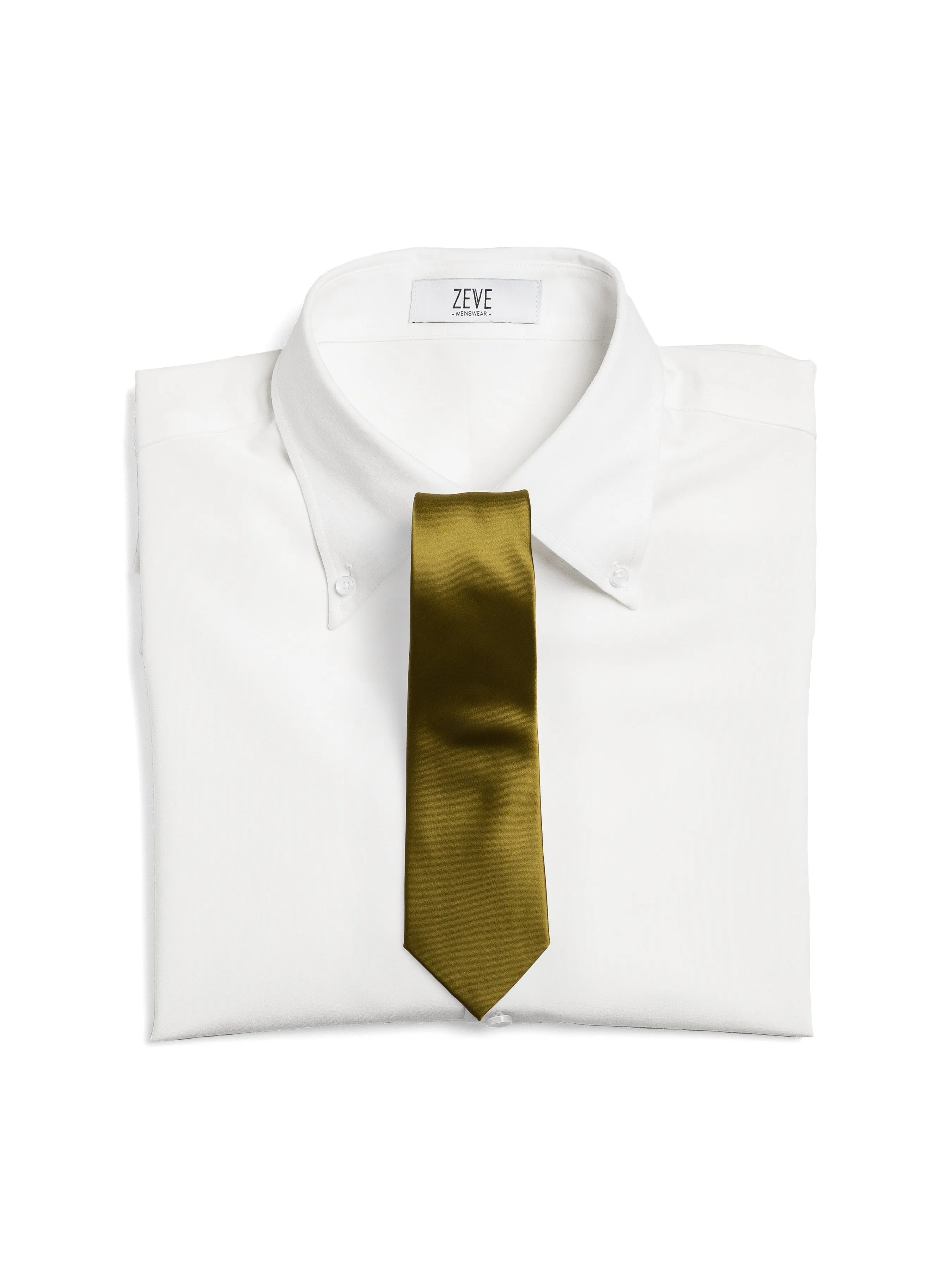 Satin Tie - Olive Green