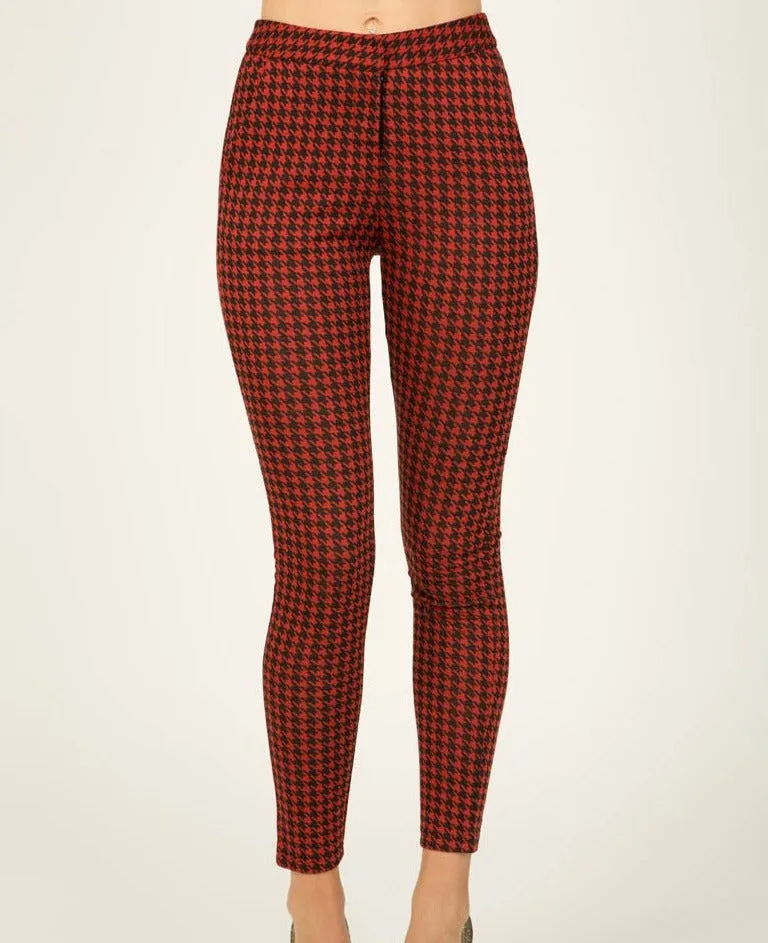 Sheila High Waisted Houndstooth Pants