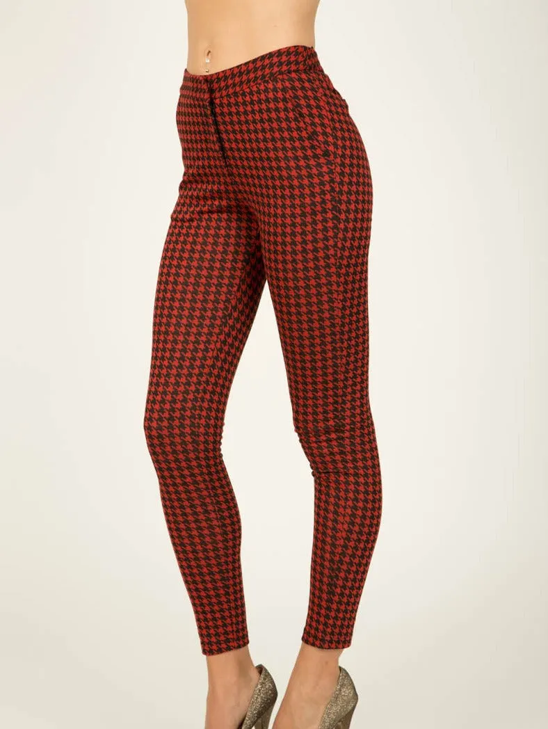 Sheila High Waisted Houndstooth Pants