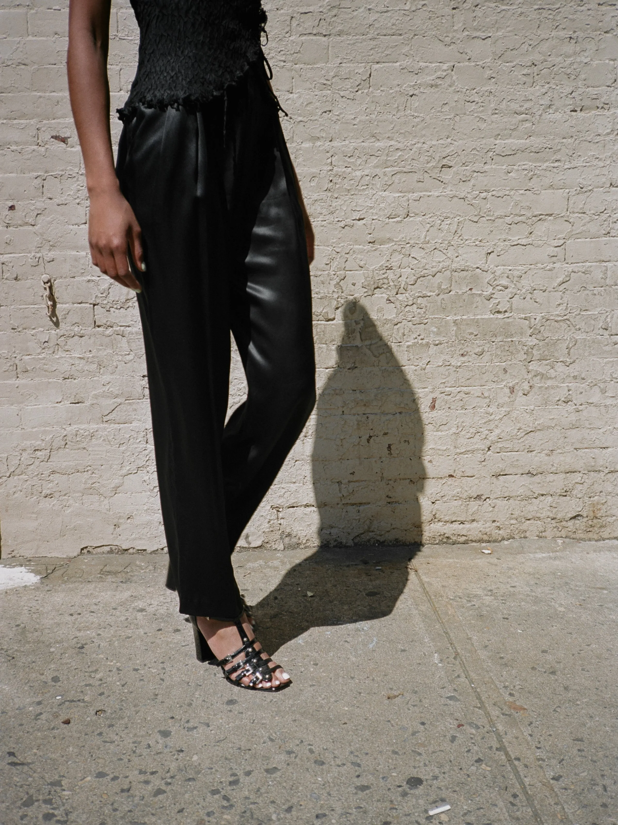 Silk Charmeuse Trousers