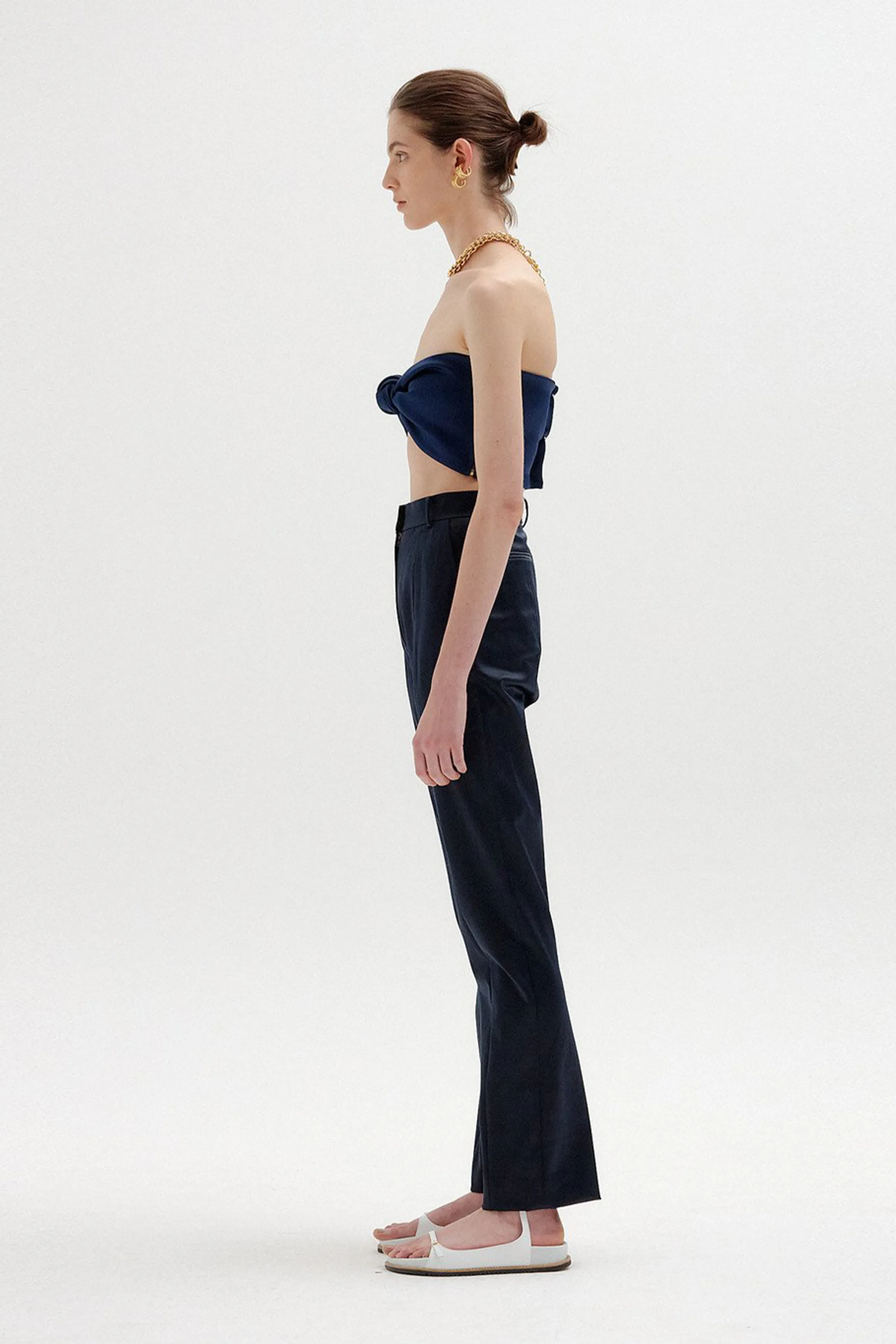 SILON STRAIGHT-LEG SATIN PANTS