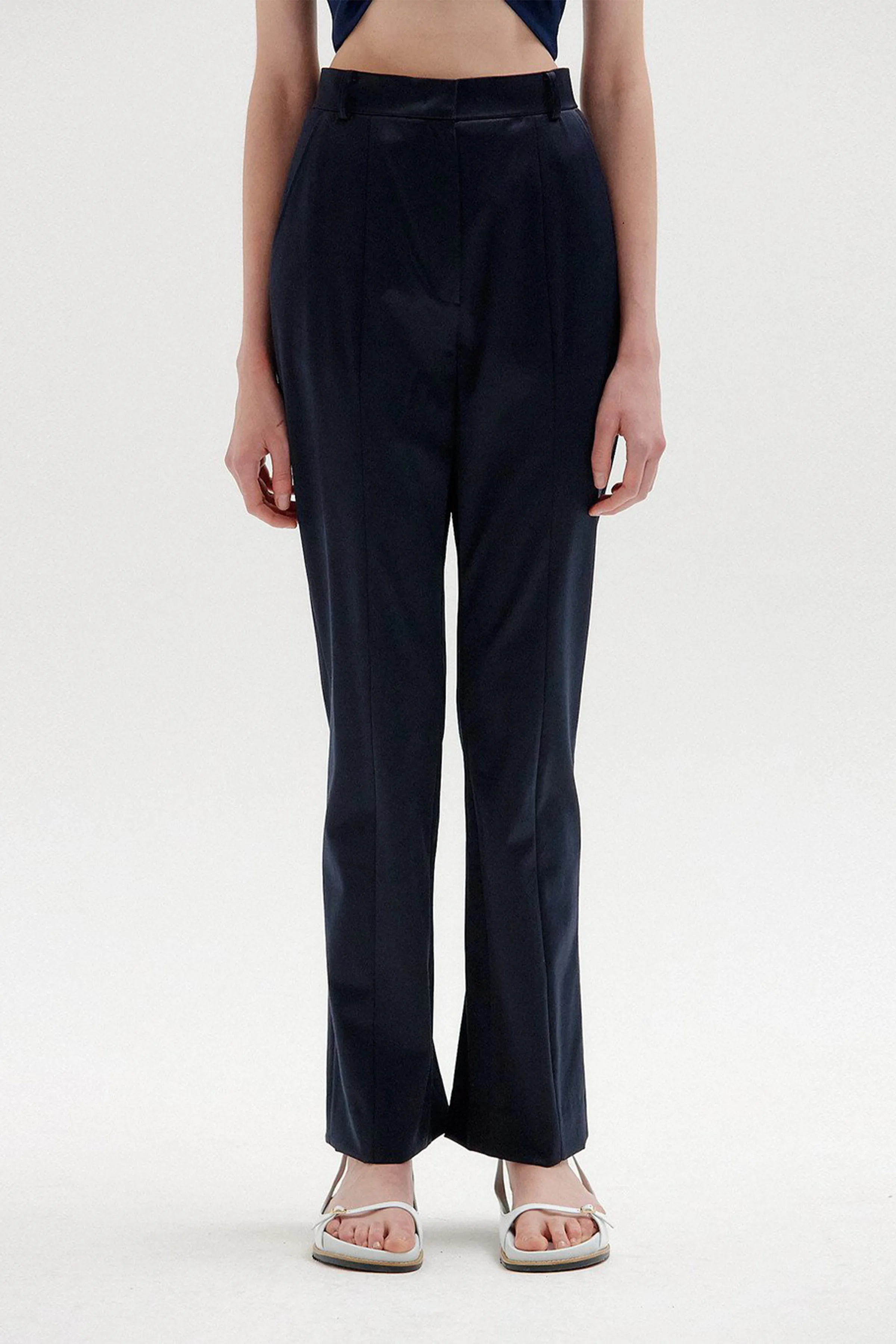 SILON STRAIGHT-LEG SATIN PANTS
