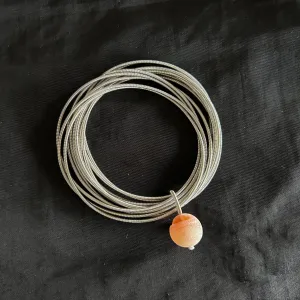 SL- Silver Corded Bracelet with Bead