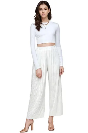 Solid Wide Leg Pant