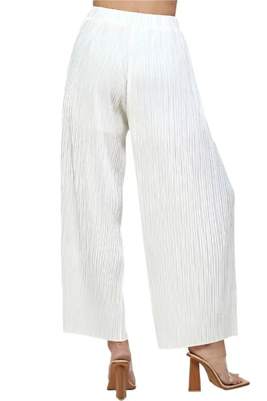 Solid Wide Leg Pant