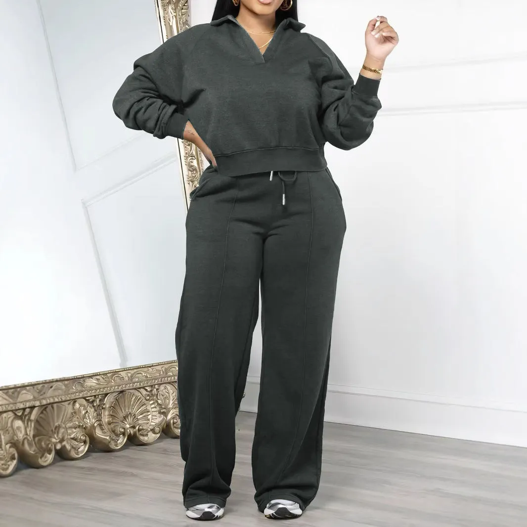 Sports Thickening Women's Pants Suit