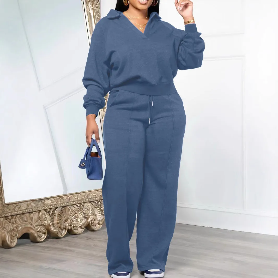 Sports Thickening Women's Pants Suit