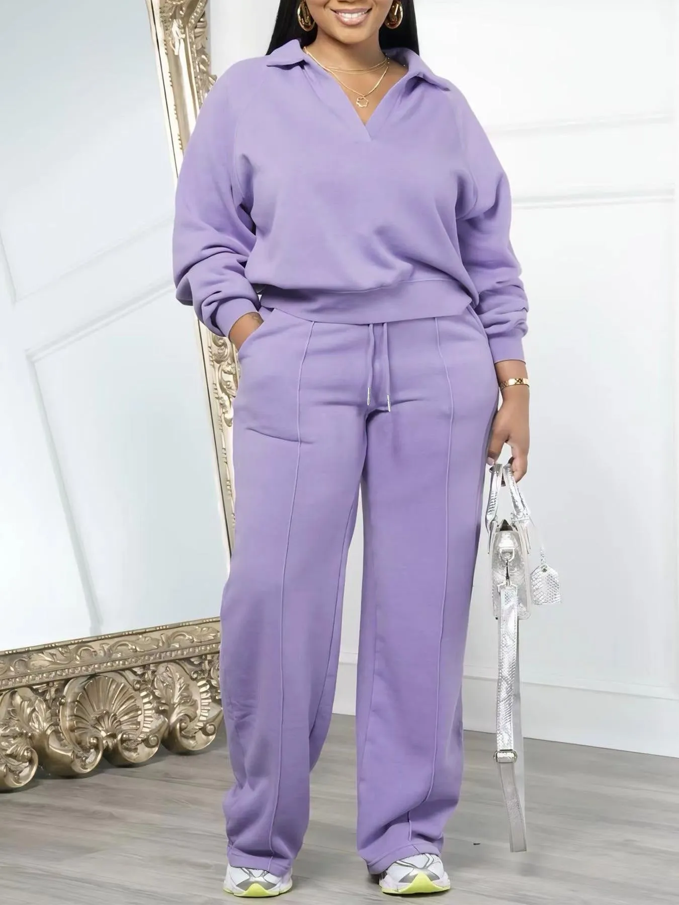 Sports Thickening Women's Pants Suit