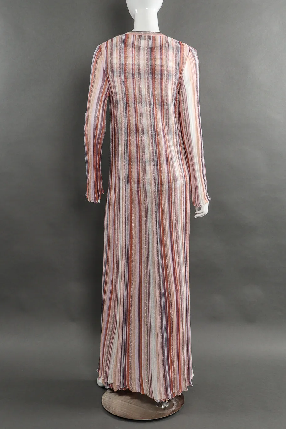 Striped Knit Duster, Tank and Pant Set