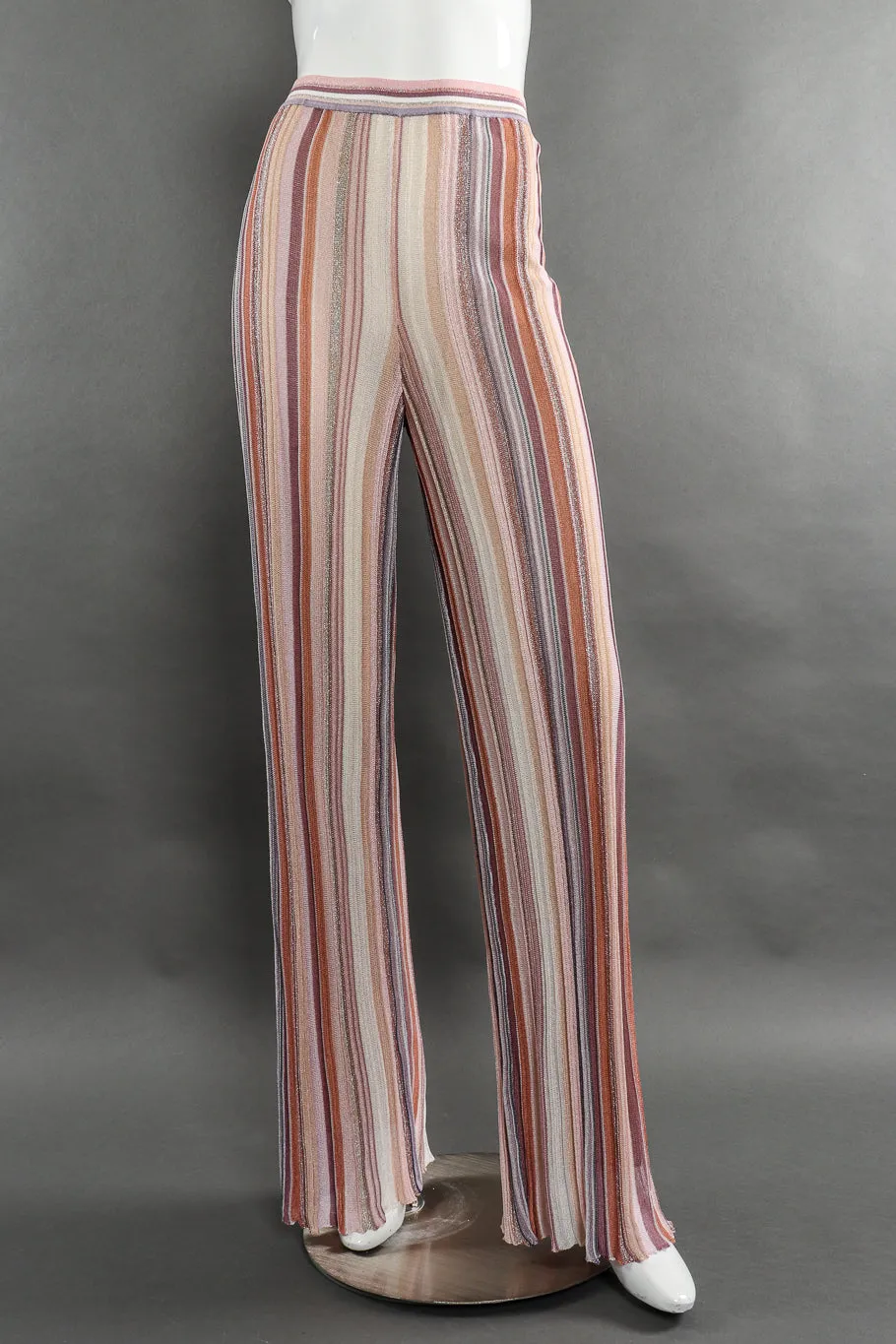 Striped Knit Duster, Tank and Pant Set