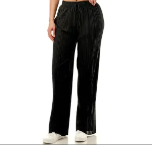 SUMMER BREEZE PLISS PANTS - CLASSIC BLACK