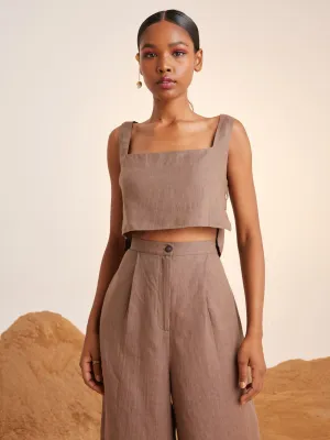 Summer Co-Ord Set June-Ash-Linen-Ss25-Js-Ash-Cord