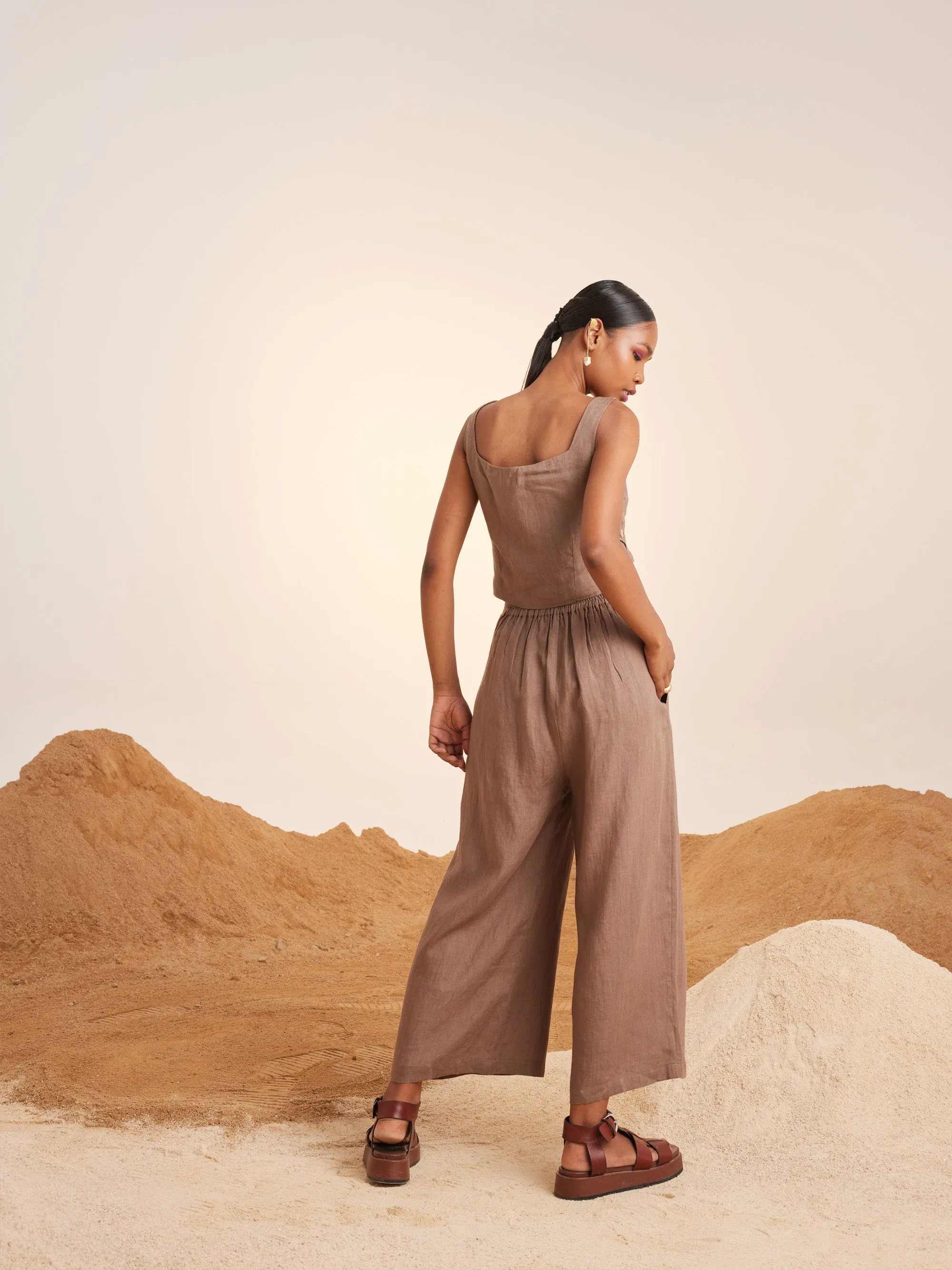 Summer Co-Ord Set June-Ash-Linen-Ss25-Js-Ash-Cord