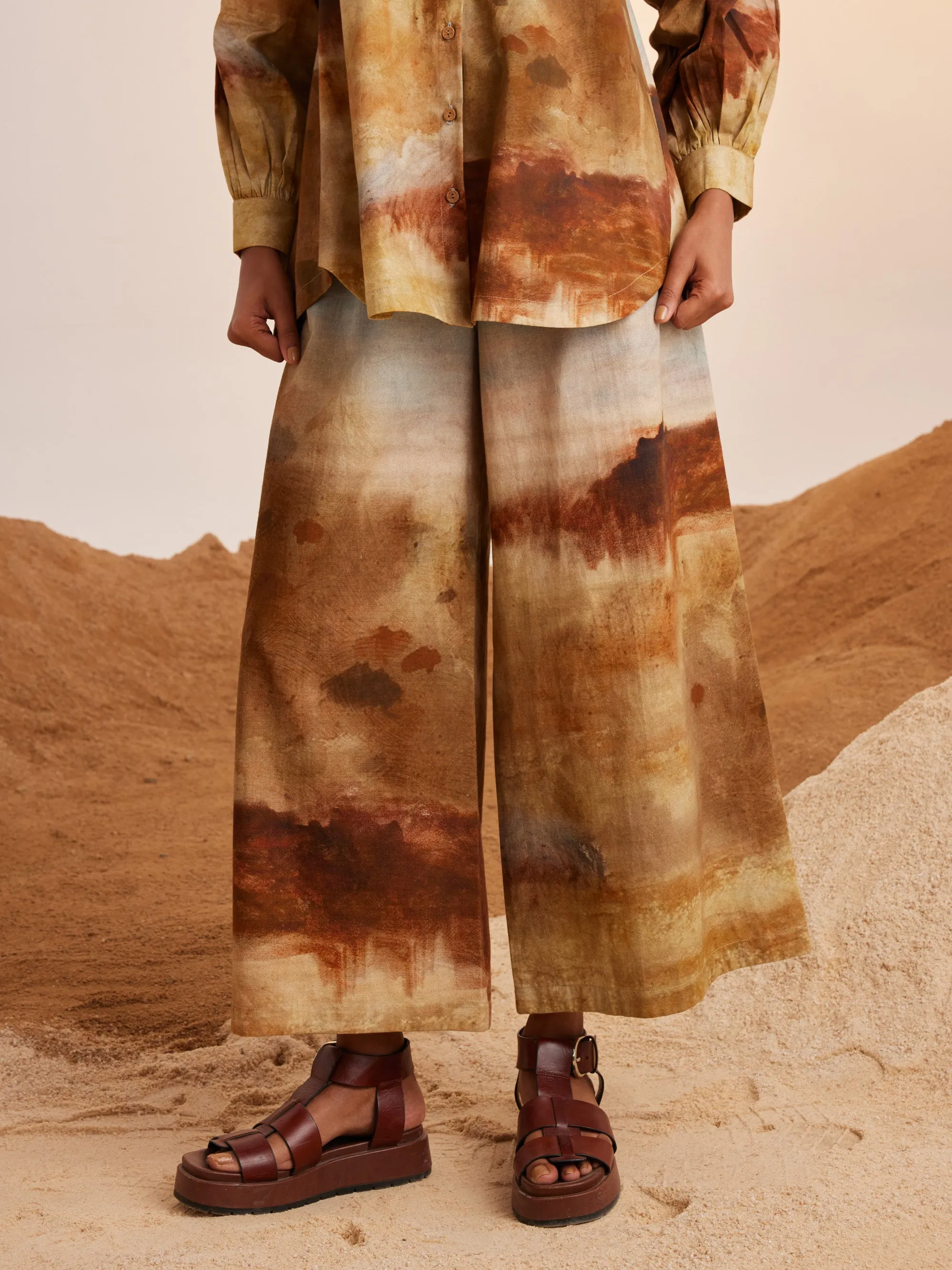 Summer Co-Ord Set Shirt A-Line-Blotch-Cotton Twill-Ss23-Alines-Set-Blp-Cord