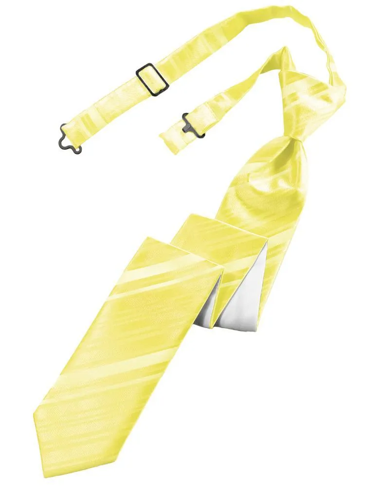 Sunbeam Striped Satin Skinny Necktie