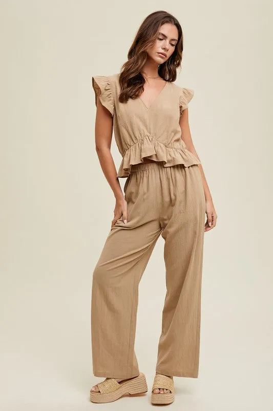 The Rachel Ruffle Top   Pants Set