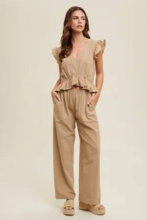 The Rachel Ruffle Top   Pants Set
