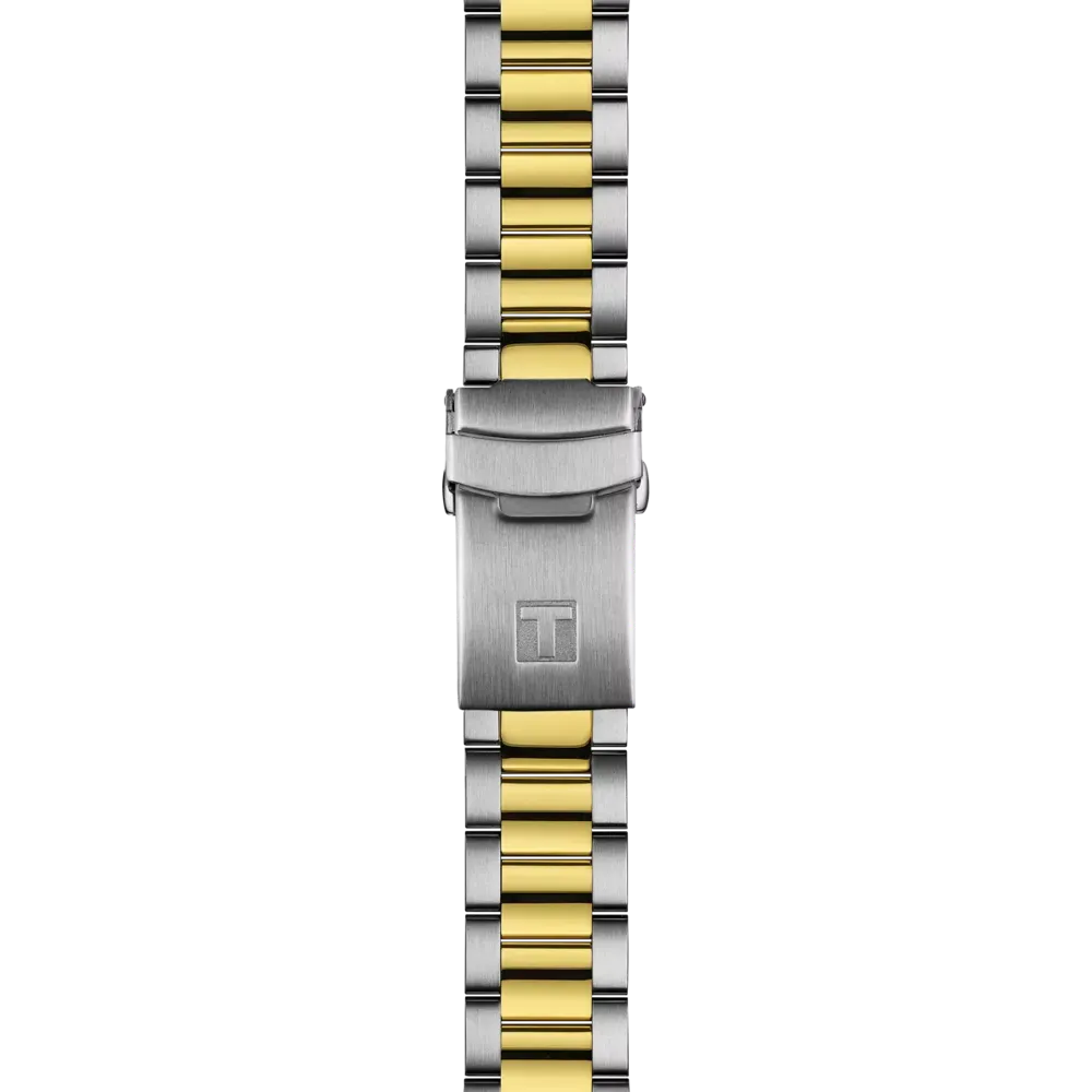 Tissot Seastar 1000 GMT watch 40mm Black Quartz Steel Finish Pvd Gold Gold T120.852.22.051.00