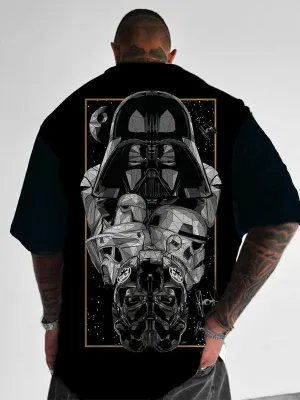 Trendy Samurai Print Short Sleeve Shirt