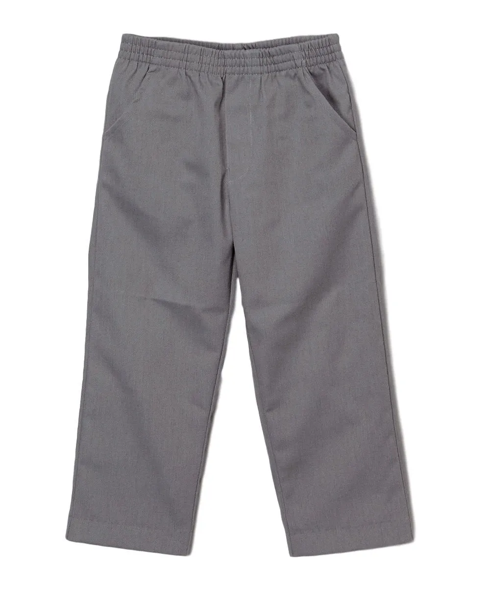 unik Boy's H. Green Uniform All Elastic Waist Pull-on Pants 4-12