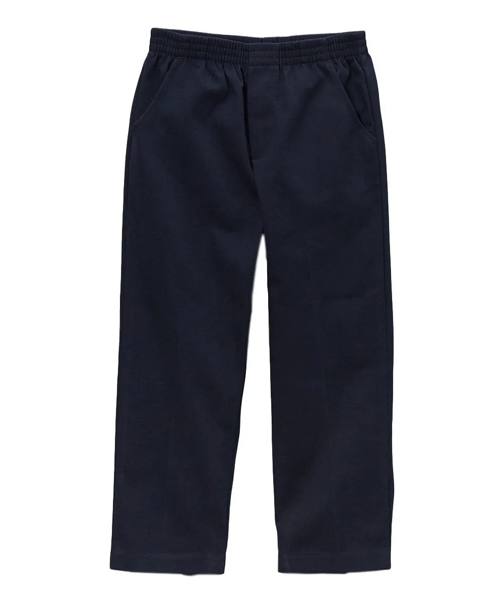 unik Boy's H. Green Uniform All Elastic Waist Pull-on Pants 4-12