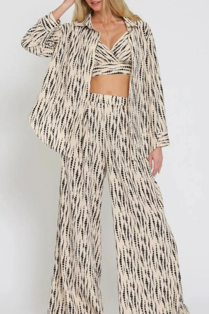 UR3185 Graphic Shirt and Pants Set Top
